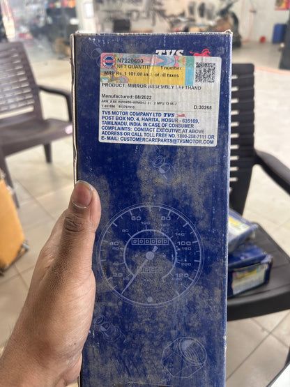 TVS N7220690 Left Hand Mirror Assembly | Genuine Replacement for TVS Apache RR 310