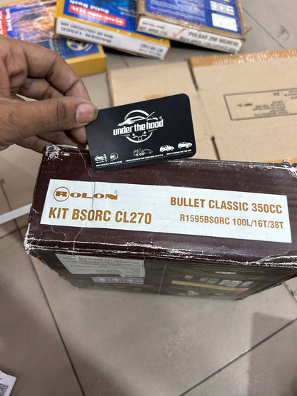 Rolon Brass Chain & Sprocket Kit – KIT BSORC CL270 – Compatible with Royal Enfield Bullet Classic 350
