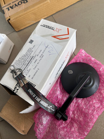 Harley-Davidson X440T Genuine Bar End Mirror Set (LH + RH) – HDHR4AAB0M001000GS + HDHR4AAB0M002000GS – Mirror Bar End Left & Right Assembly (Pair Kit)