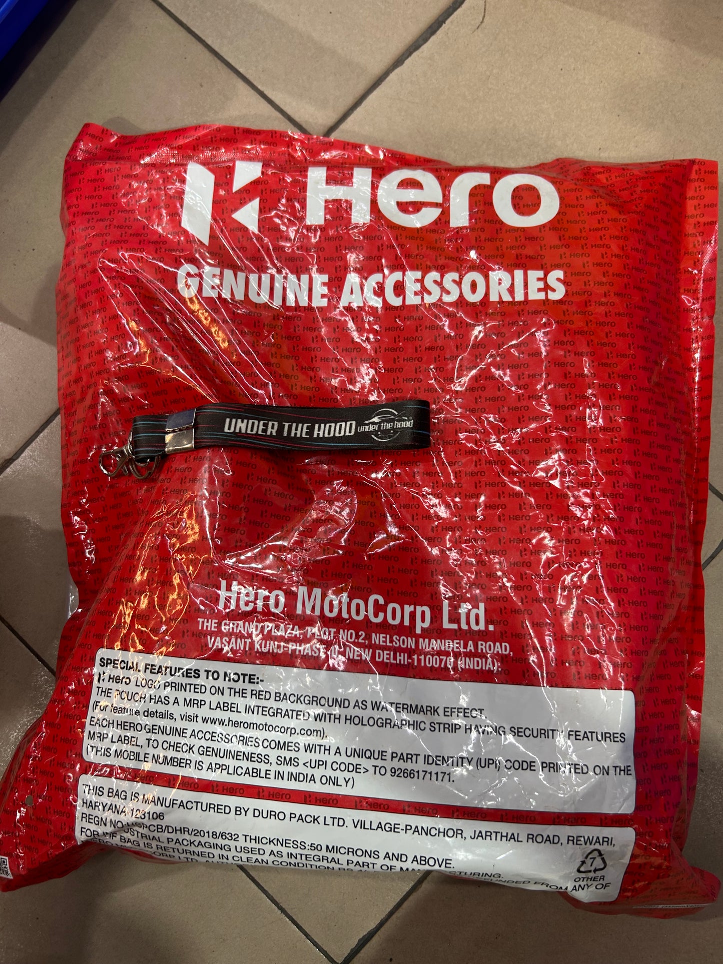 Hero Xtreme 125R Black Embossed Seat Cover | Genuine Xtreme 125 Seat Cover | 99630ACL000S