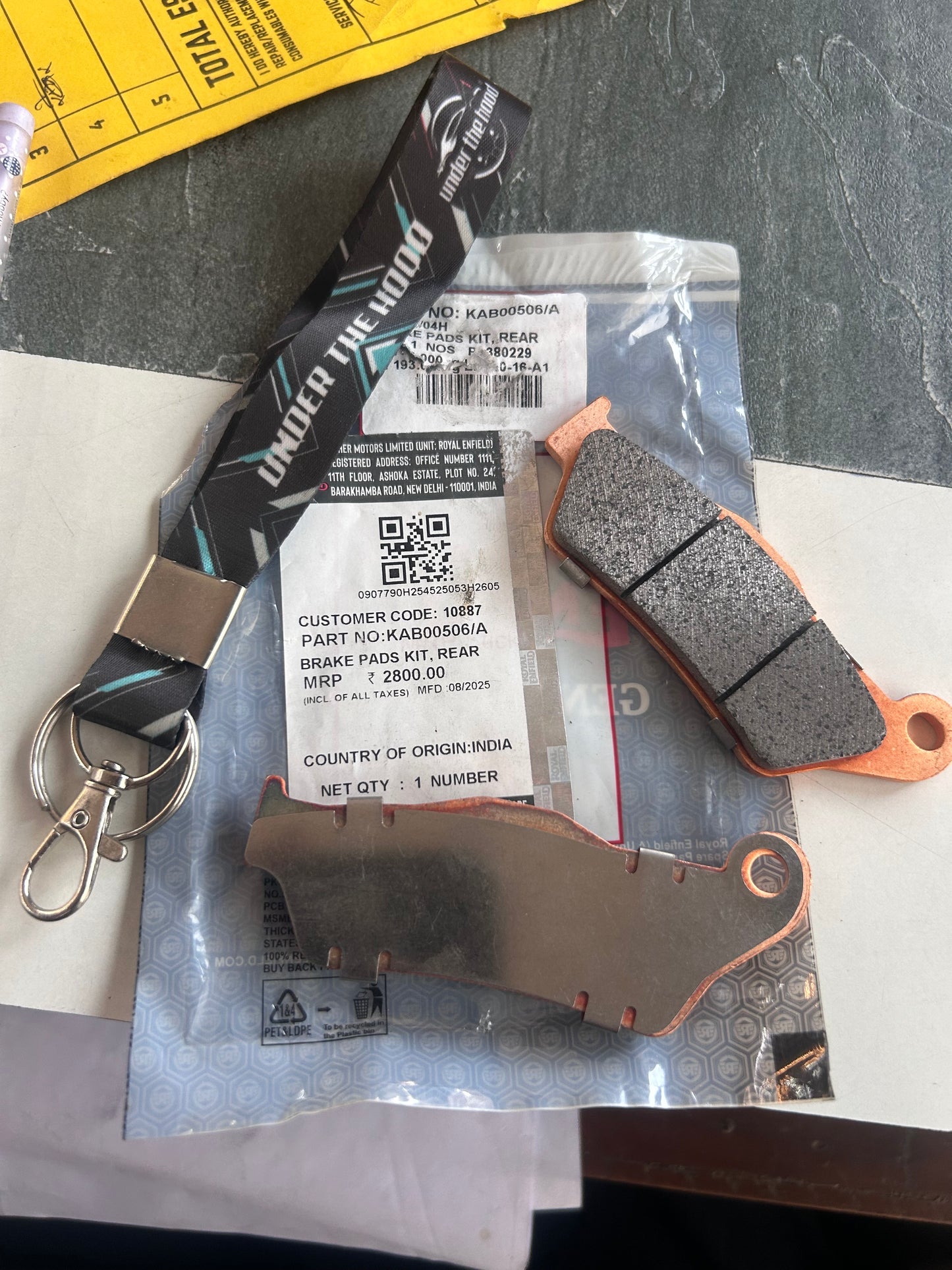 Royal Enfield KAB00506/A – Rear Brake Pads Kit for Super Meteor 650, Classic 650, Shotgun 650 &