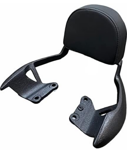 Hunter 350 Backrest with Black Cushion for Hunter 350 Bike Heavy Pillion Back Aluminium Support(Black Pack of 1)