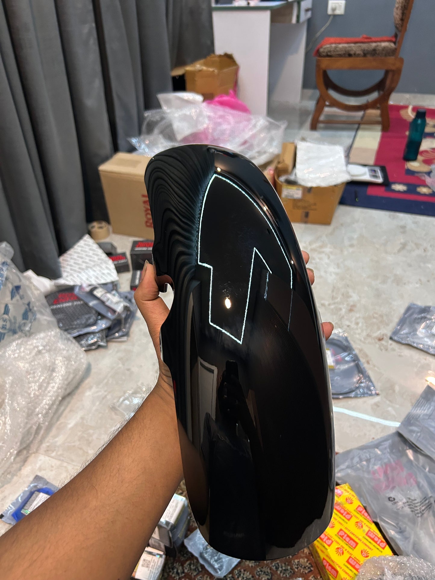 Royal Enfield RAG00389/A – Front Mudguard (Painted Black) | OEM for Hunter 350 – Dapper, Metro Rebel, Metro Factory, Retro/City