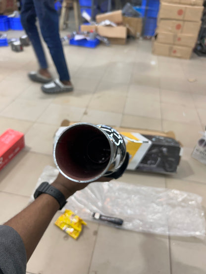 Silmen/Silman Indori Silencer with Plate – Direct Fit for Royal Enfield Meteor 350 & Classic Reborn 350 (J-Series)