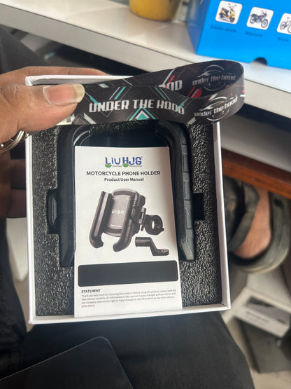 LIU HJG Aluminum Alloy Motorcycle Mobile Holder – With & Without Fast Charging (7578 / 7579)