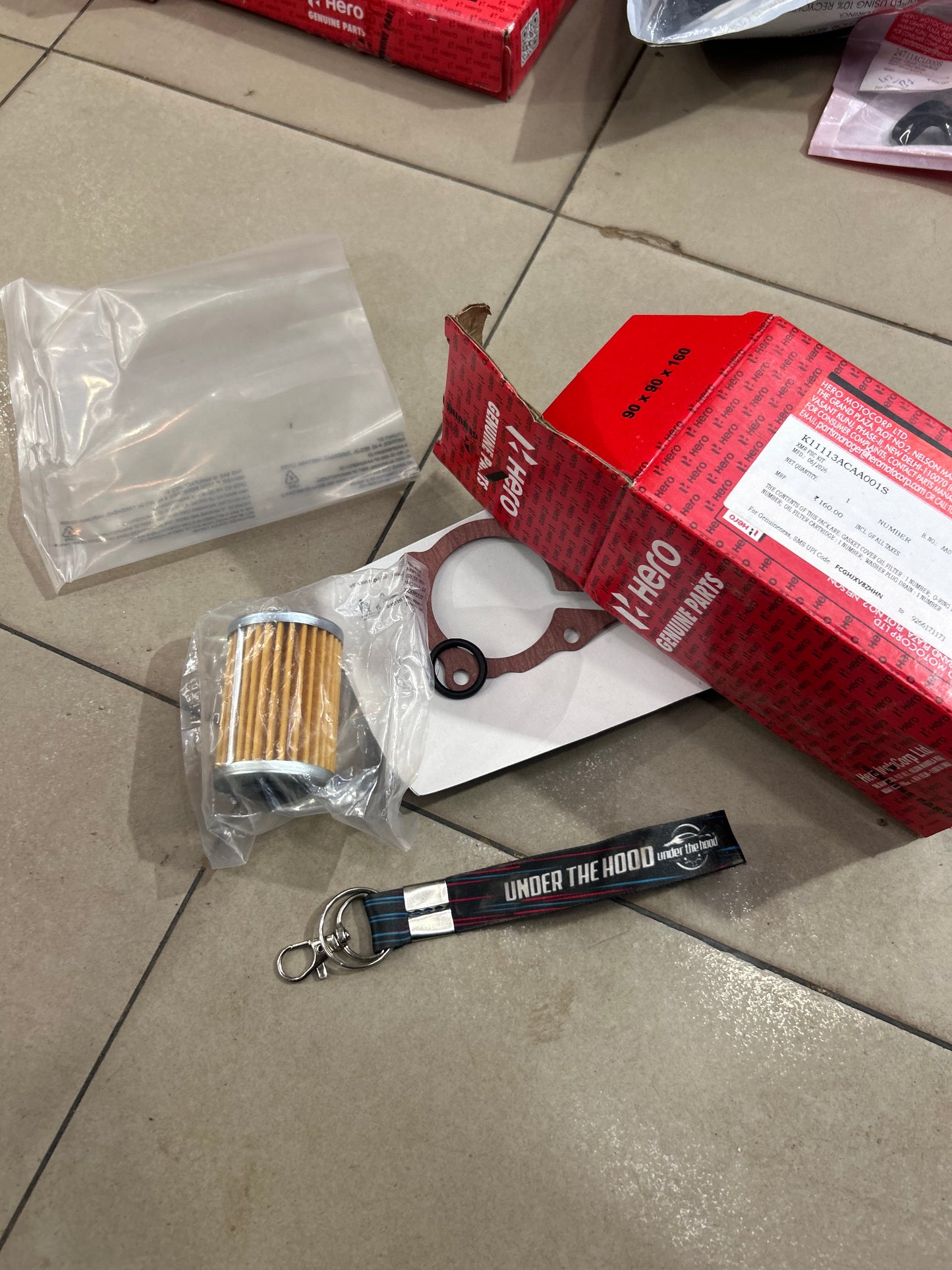 Hero Genuine Scheduled Maintenance Kit 210cc – Every 6,000 km | Oil Filter Service Kit / FSC Kit | K11113ACAA001S