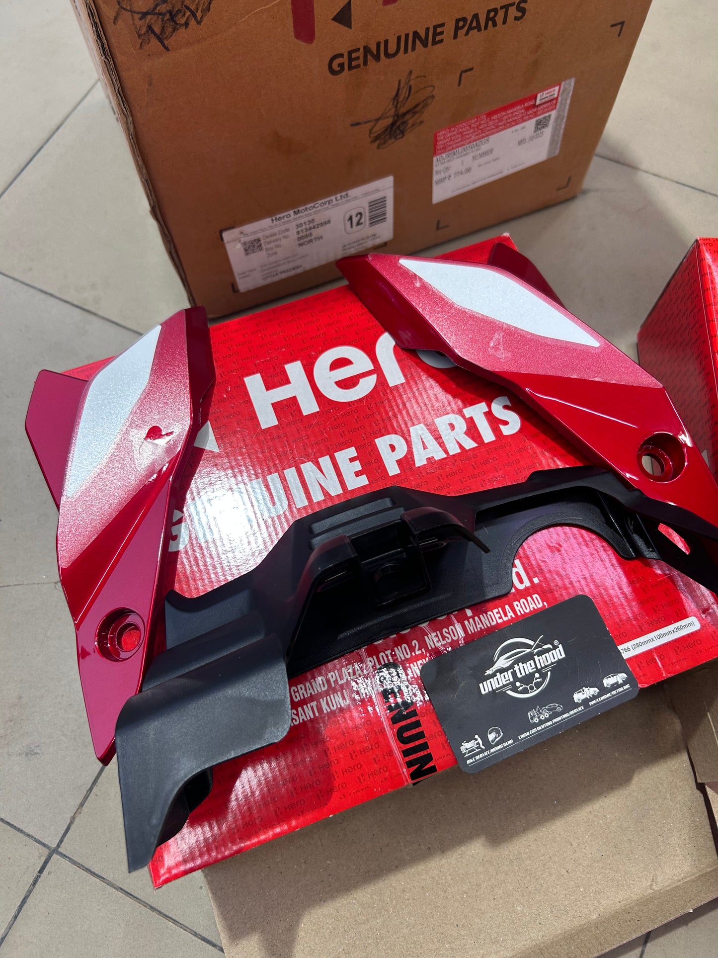 Hero Genuine Belly Pan Assembly Kit for Glamour X 125 - 5 Colour Options