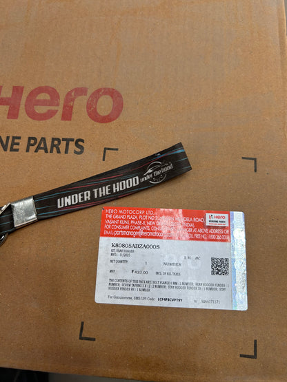 Hero Genuine Rear Hugger Kit for Xtreme 160R, Xtreme 160 4V & Xtreme 160 4V Premium | Rear Hugger Fender / Mudguard Extender / Tyre Hugger | K80805ABZA000S