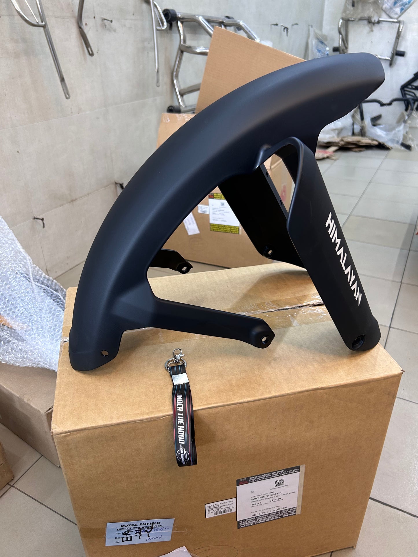 Front Lower Mudguard Assembly (Front Bottom Fender) – Himalayan 450 Kamet White – RAG00757/C (Genuine OEM)