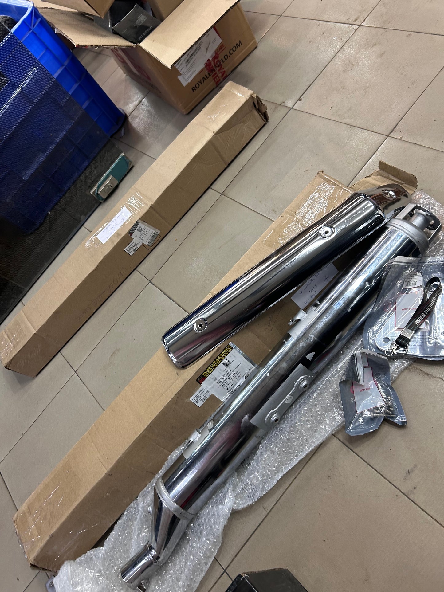 Genuine Royal Enfield Silencer Assembly Kit for Thunderbird 350 / Thunderbird 500 (NTB) | 888209