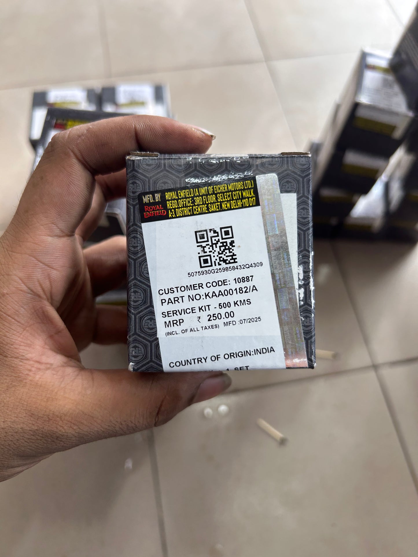 KAA00182/A - Genuine 500KM Service Kit for Royal Enfield Himalayan 450 & Guerrilla 450 (Sherpa Engine)