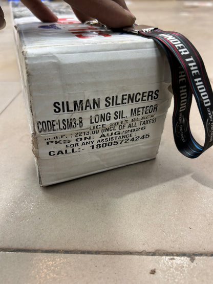SILMAN LSM3-B Short Punjab Small Mouth Silencer – Matte Black | Royal Enfield Classic 350 Reborn & Meteor 350