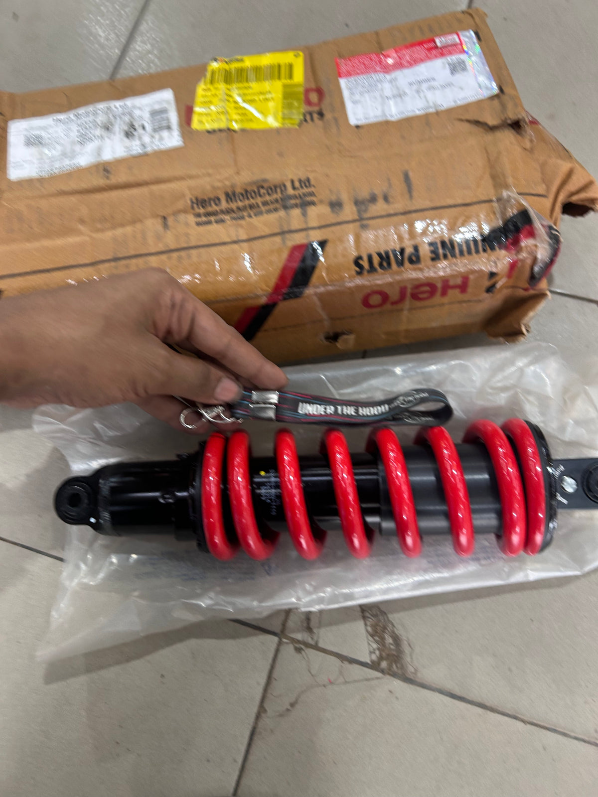 Hero Genuine Rear Suspension Assembly for Xpulse 200 | Cushion Assy Rear / Rear Shock Absorber | 52400ABW111S