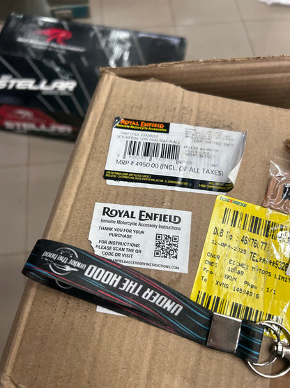 Royal Enfield Black Low Ride Dual Seat KXA00053 — OEM Lowered Seat for Bullet 350