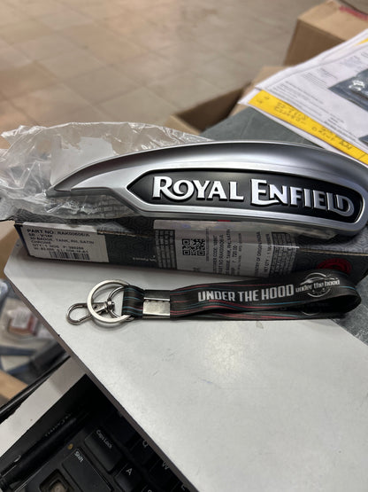 Royal Enfield 3D Tank Badge RH (Satin Chrome) for Meteor 350 – RAK00606/A