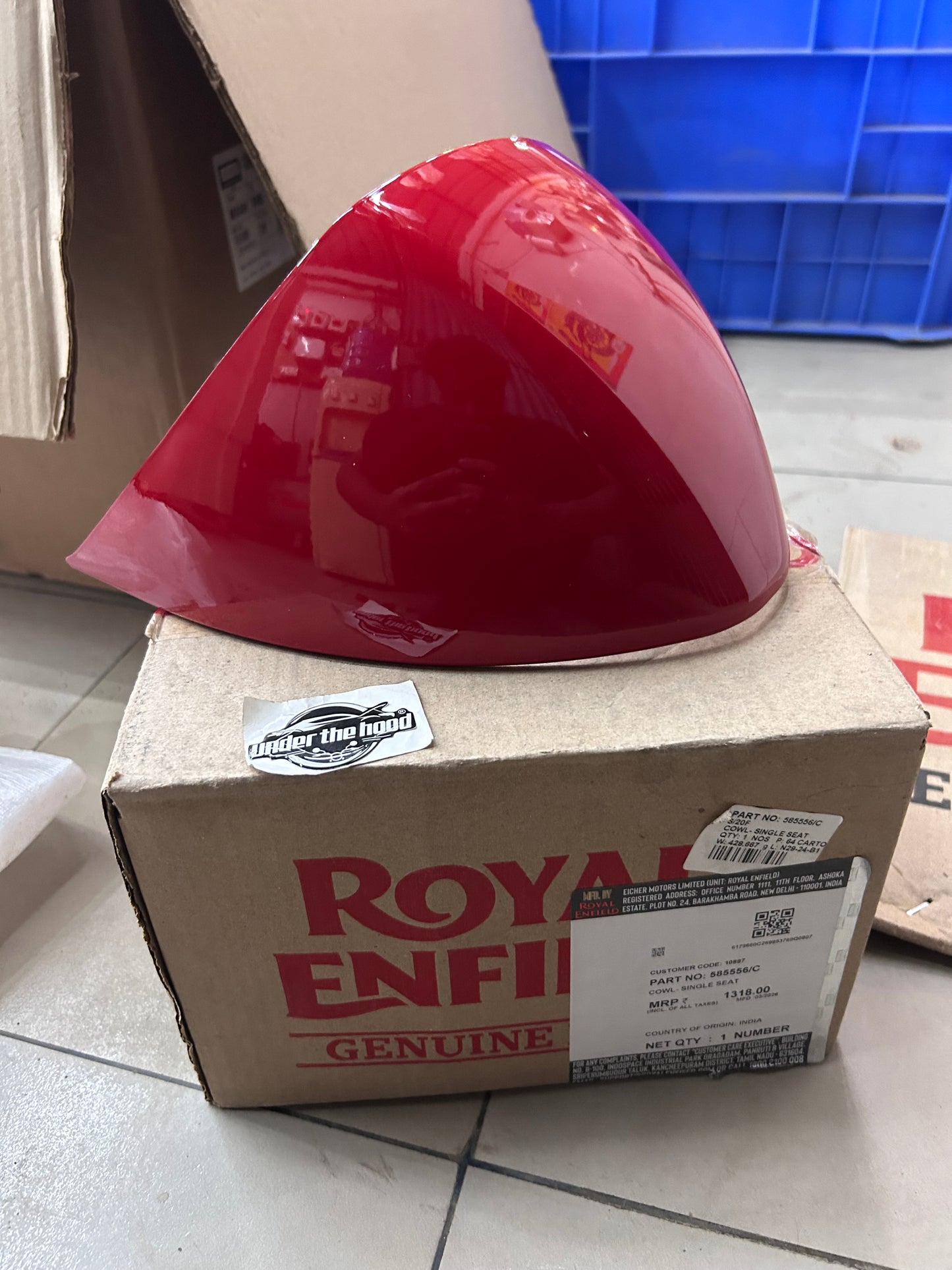Royal Enfield 585556 — Cowl – Single Seat (Seat Cowl / Cafe Cowl) for Continental GT 535 (UCE 535) — Genuine OEM