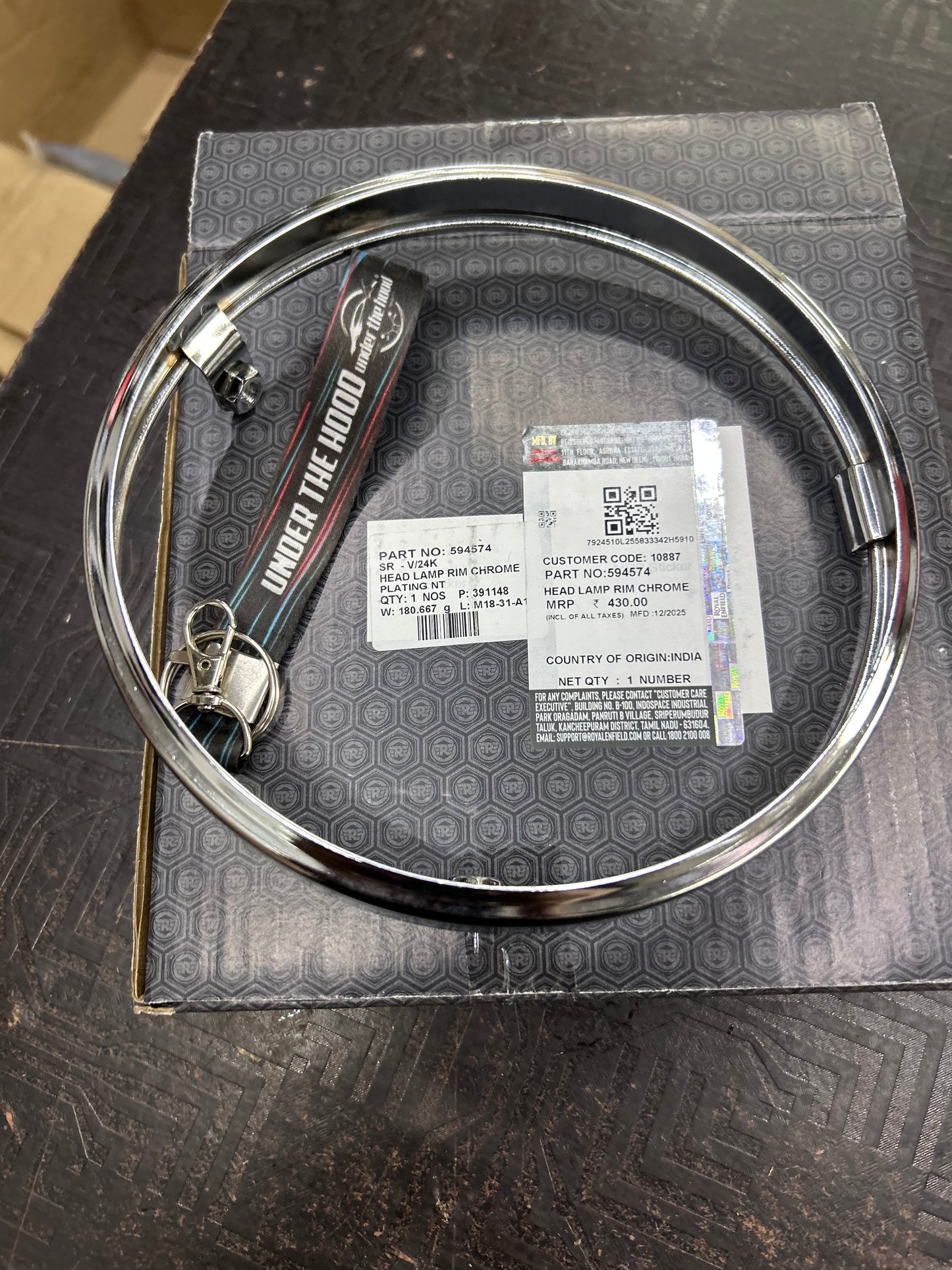 Royal Enfield 594574 – Head Lamp Rim (Chrome Plating, NT) for Thunderbird 350 (NTB 350) & Thunderbird 500 (NTB 500) | Genuine OEM