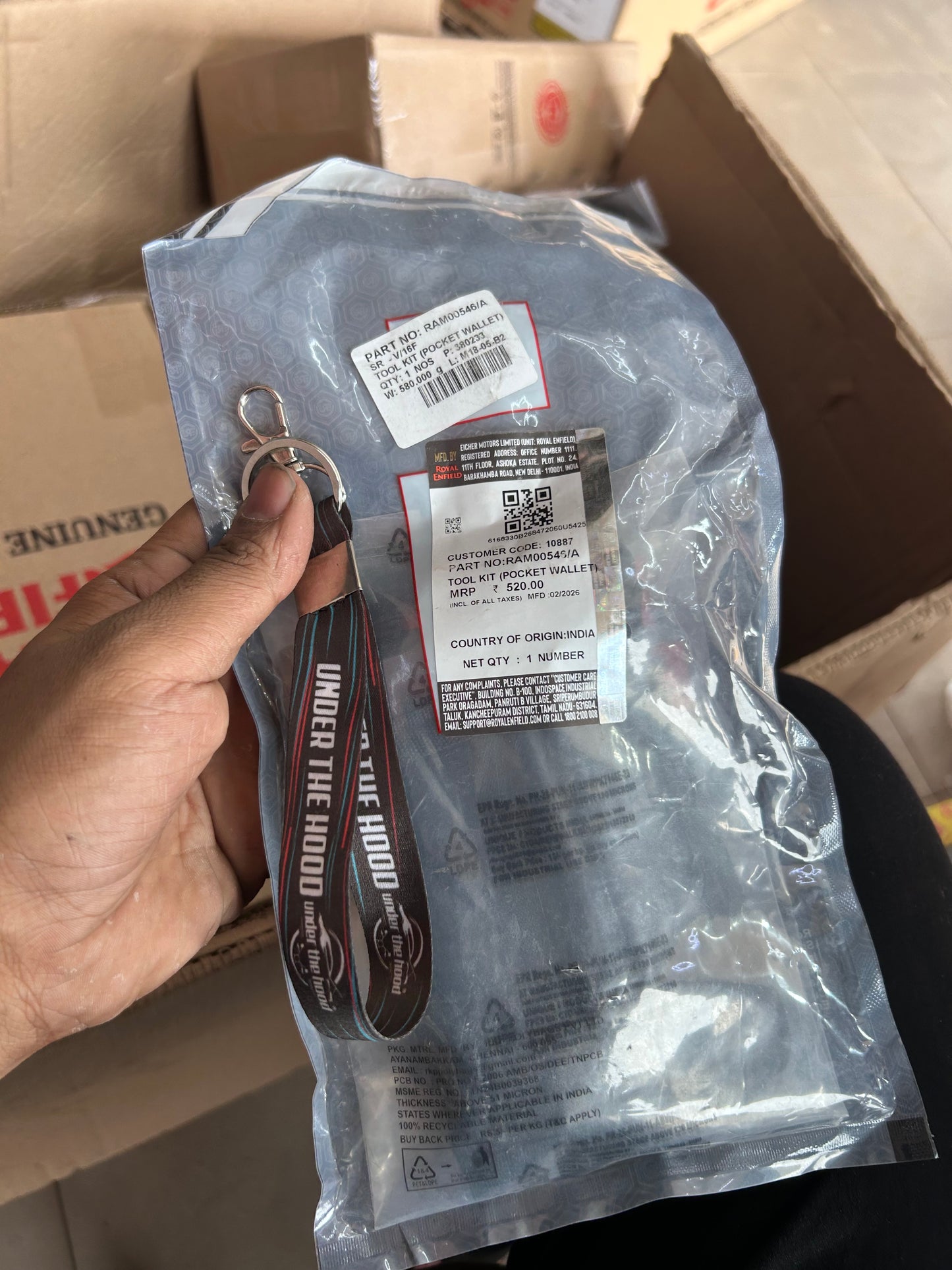 Royal Enfield On-Board Tool Kit & Pouch for Meteor 350 (Euro 5) – RAM00546/A (OEM Owners Toolkit Set)