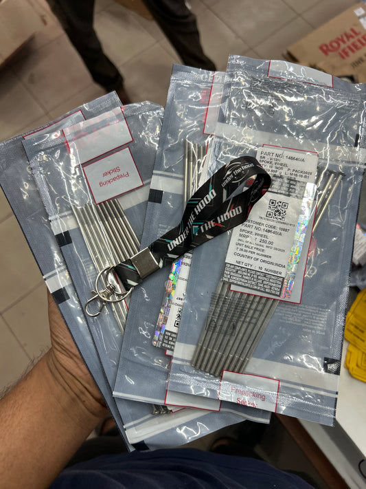 Royal Enfield Front Wheel Spoke & Nipple KIT (40 + 40 pcs) — Interceptor 650 / Continental GT 650 — 148640 (Spokes) + 585179 (Nipples) | Genuine OE