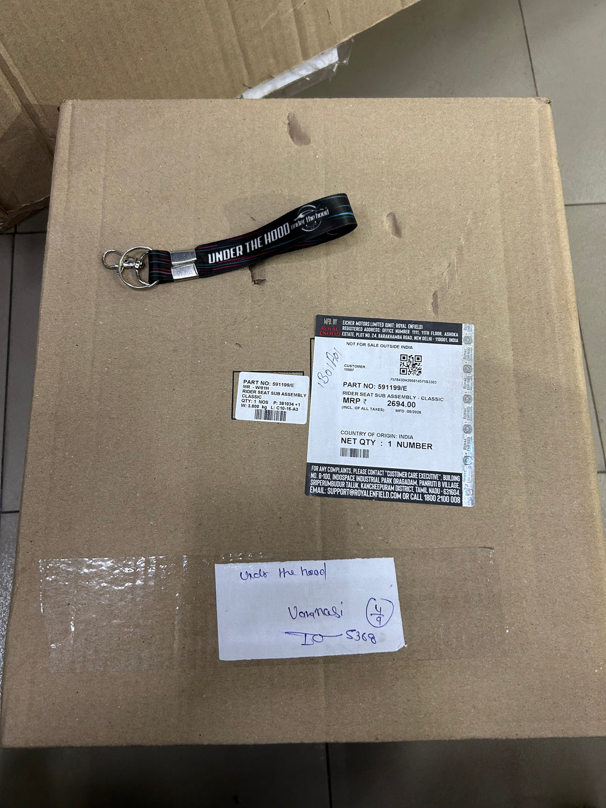 Royal Enfield Classic 350 UCE / Classic 500 Rider Seat Sub Assembly – 591199/E