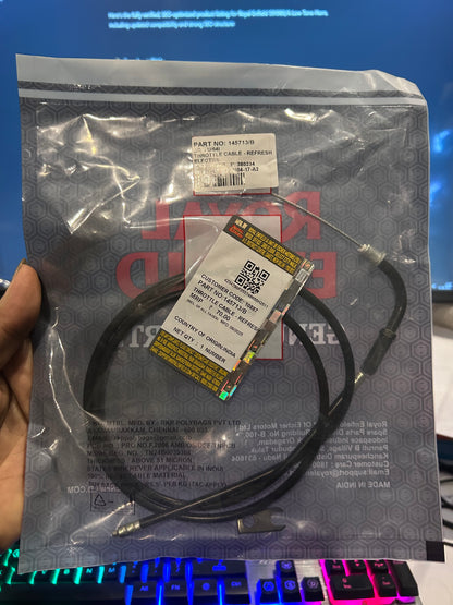 Royal Enfield 145713/B – Genuine Throttle Cable (Bend Type) for Electra & Standard 350/500 – 5-Speed Models