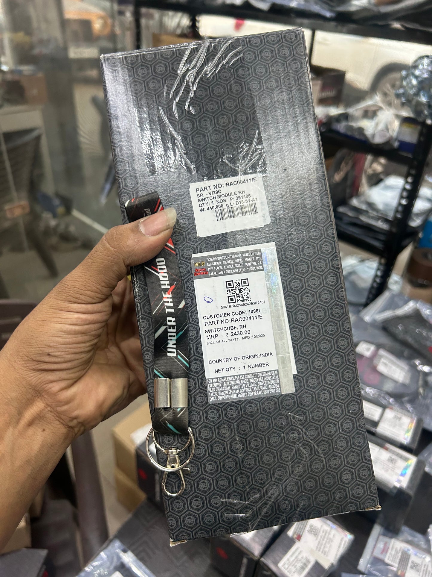 Royal Enfield Right-Hand Handlebar Switch (Switchcube RH) — Himalayan 450 & Guerrilla 450 (Sherpa-450, BS6.2/E5) — RAC00411/E