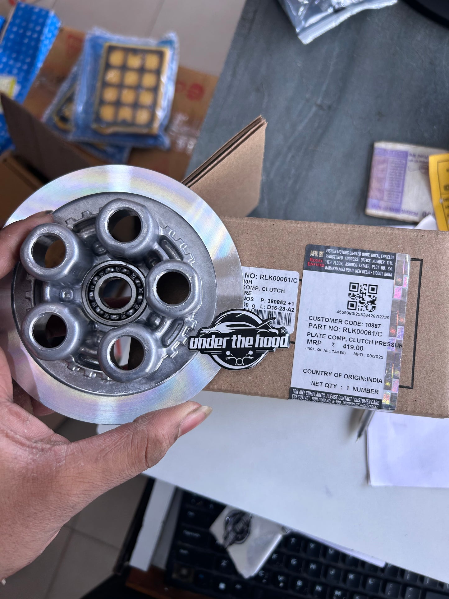 Royal Enfield RLK00061/B – Clutch Pressure Plate (Clutch Center) for Meteor 350, Classic Reborn, Hunter 350 (J-Series)