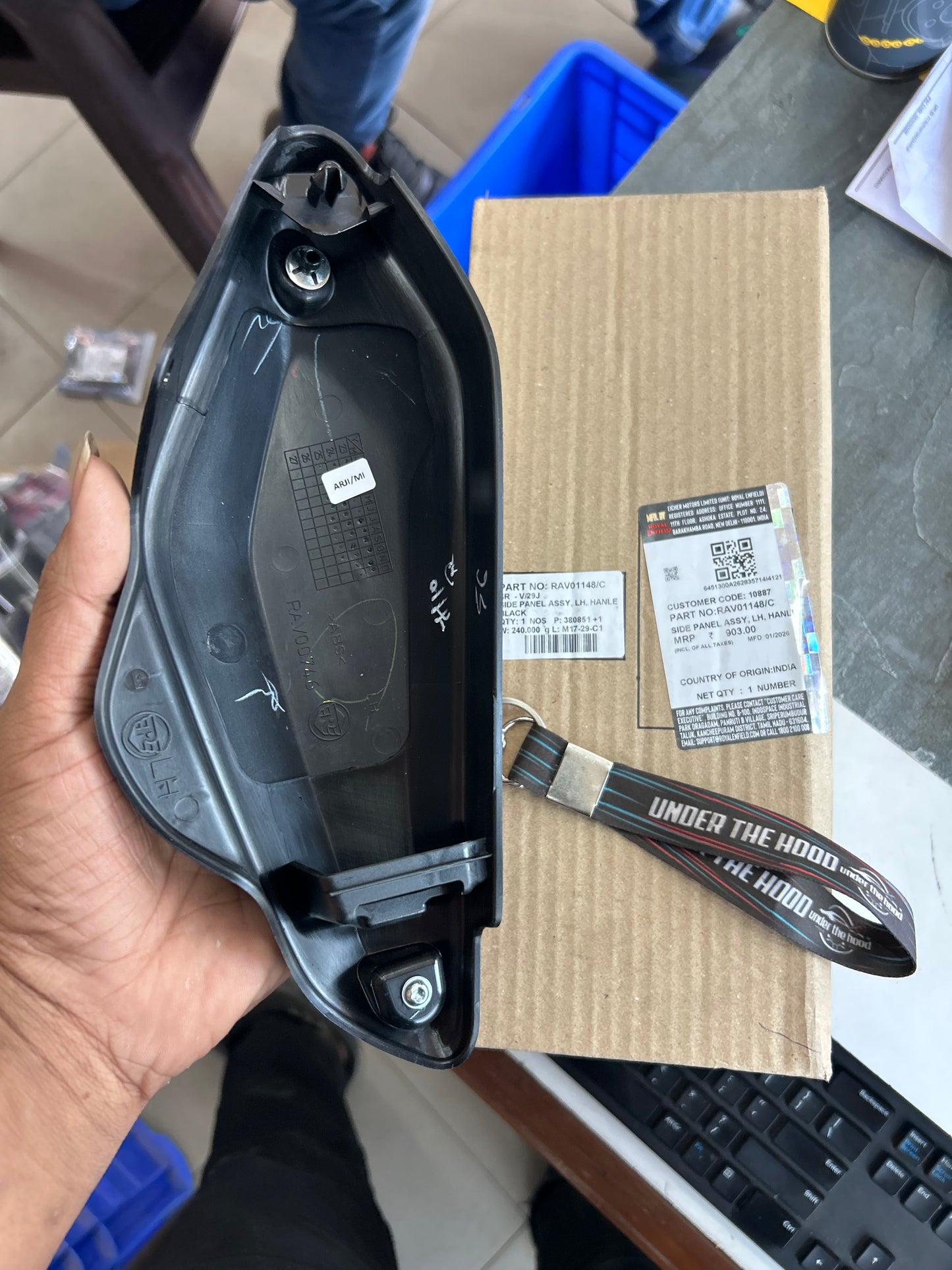 Side Panel Assembly Set (LH + RH) Hanle Black for Royal Enfield Himalayan 450 (Sherpa 452) – RAV01147/C + RAV01148/C (Genuine OEM Pair)