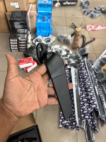 Universal Wing Mirror Set for Faired Bikes – Compatible with Yamaha R15, Pulsar RS200, Pulsar 220 | Matte Black | Aerodynamic Styling (1 Set – Left + Right)