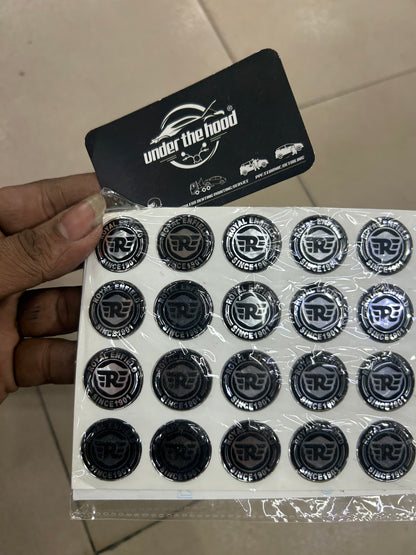 Royal Enfield Key Logo Sticker Set (2 pcs) – OEM‑Style Emblem for UCE Model Keys