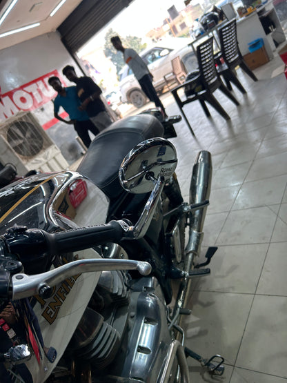 Royal Enfield Replica Bar End Mirror – Universal Fit for Classic, Interceptor, Meteor & More