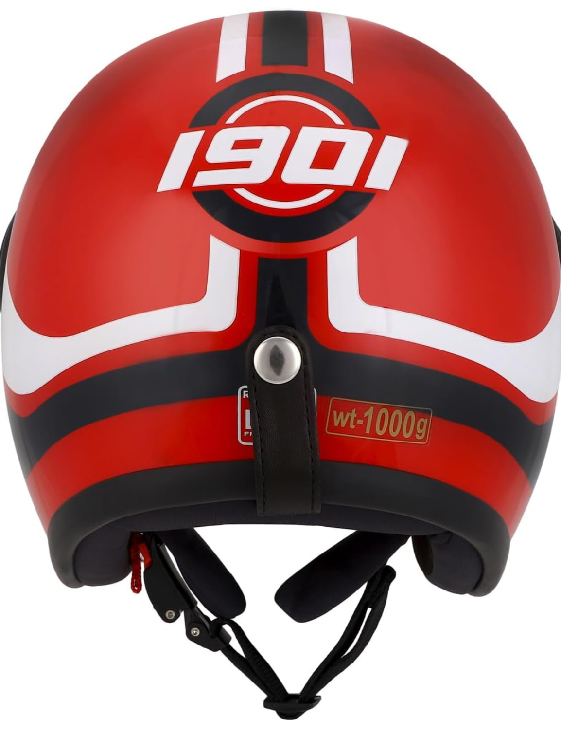 Royal Enfield ISI & DOT Certified Dual Wing 1901 Riding Helmet O F Gloss Red