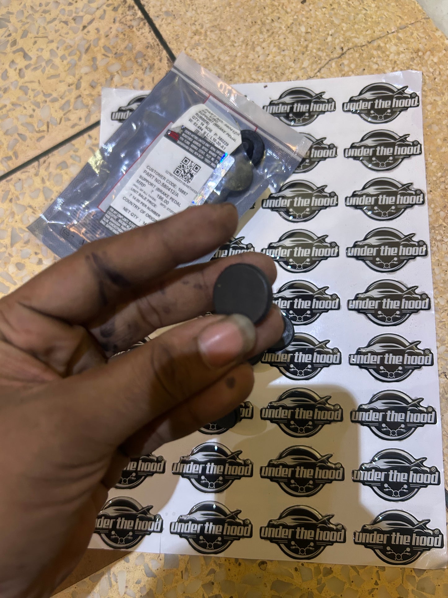 Royal Enfield 580412/A Brake Pedal Rubber Support – OEM Rubber Pad for Rear Brake Pedal (UCE Models Only)