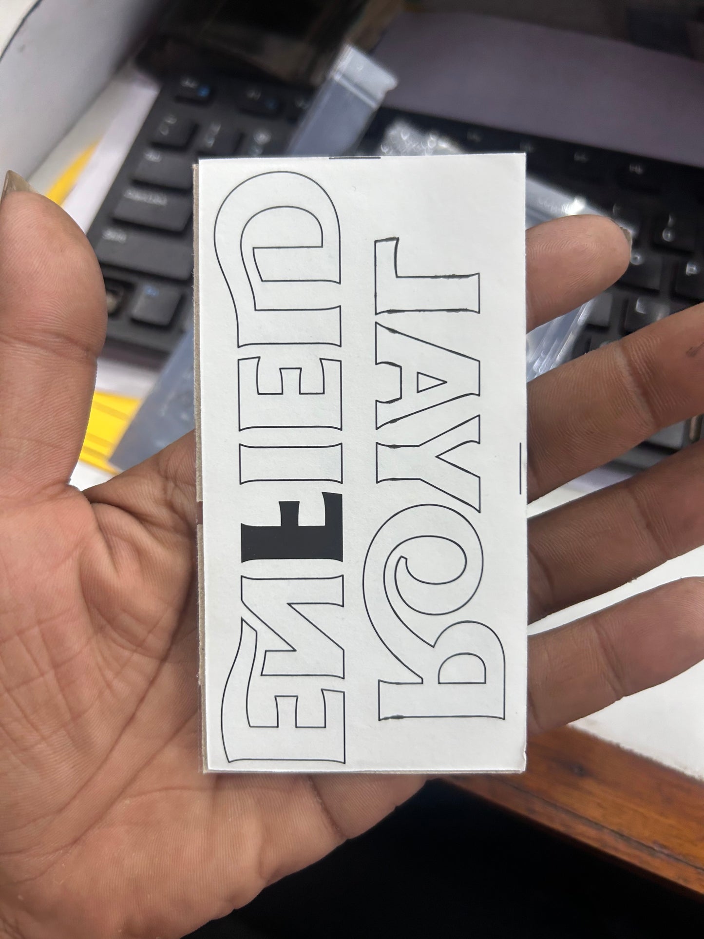 Royal Enfield RAK00408/C – Tank Decal (Gloss Black) | Genuine OEM Sticker for Classic 350 Dark Stealth