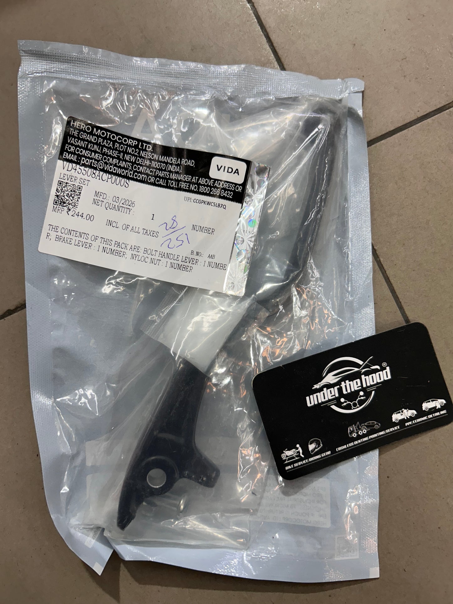 Hero VIDA / VIDA V2 Front Brake Lever Set VD45508ACP000(Left Brake )