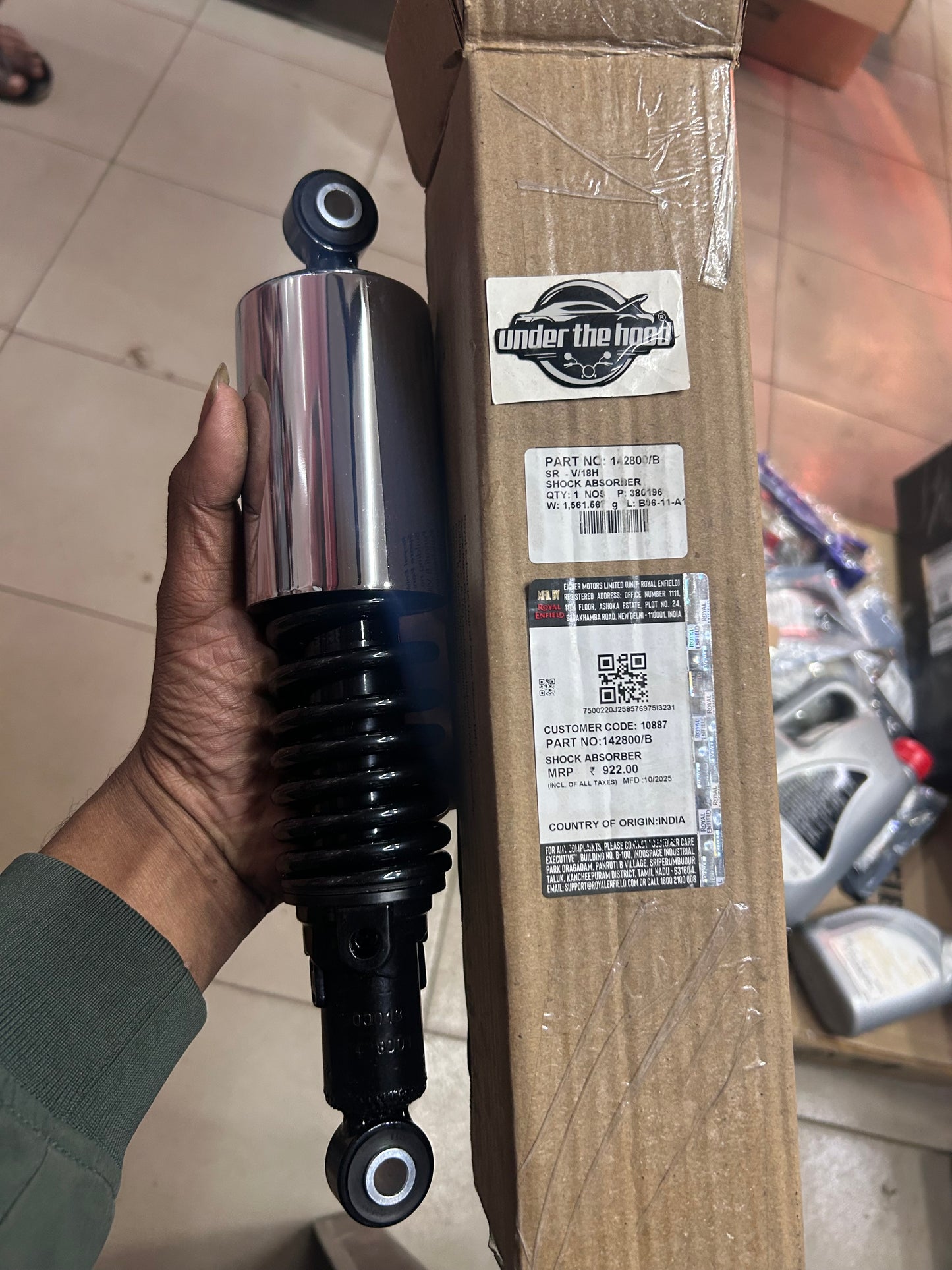 Royal Enfield 142800/B Shock Absorber – Fits Bullet 350 KS (UCE) Single Pcs