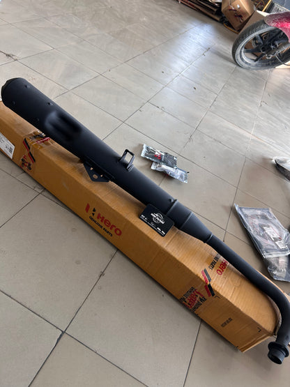 Hero Genuine Muffler Complete Exhaust / Silencer for Passion Pro & Passion Pro TR | Exhaust Muffler / Silencer Assembly | 18350AAC500S