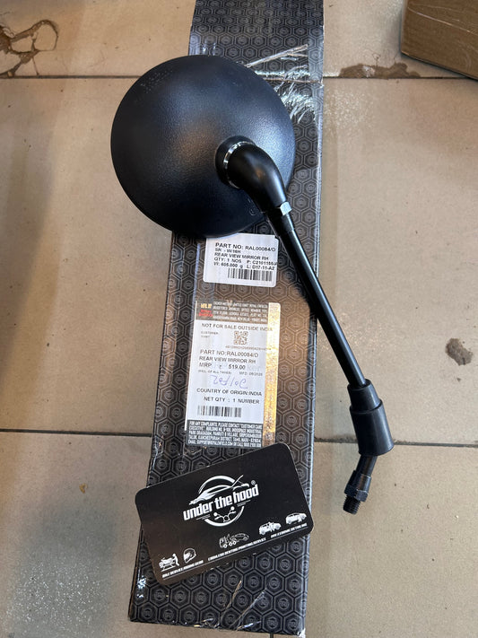 Royal Enfield Classic 350 UCE BS6 Black RH Rear View Mirror RAL00084/D