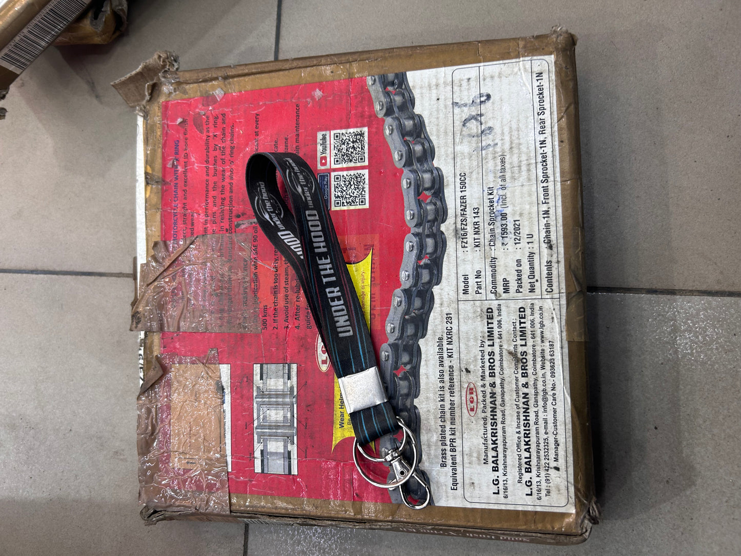 Rolon Chain & Sprocket Kit NXR 180 – Yamaha R15 V2 (15T / 47T, 132L X-Ring Heavy Duty)