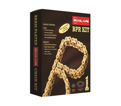 Rolon Brass Chain & Sprocket Kit – KIT BSORC CL270 – Compatible with Royal Enfield Bullet Classic 350