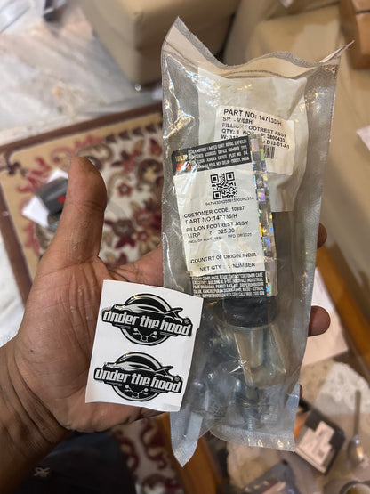 147135/H – Pillion Footrest Assembly (Complete) for Bullet 350 UCE (KS/ES), Bullet 500 UCE / Euro III–IV, Electra 350 UCE, Classic 350 UCE (same peg mount), Early Thunderbird UCE – Genuine Royal Enfield