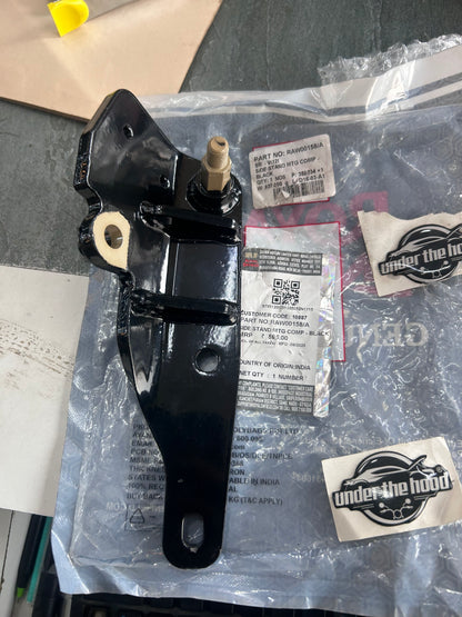 Royal Enfield RAW00158/A – Side Stand Mounting Complete (Black) | Genuine Bracket Assembly for Bullet 350 UCE