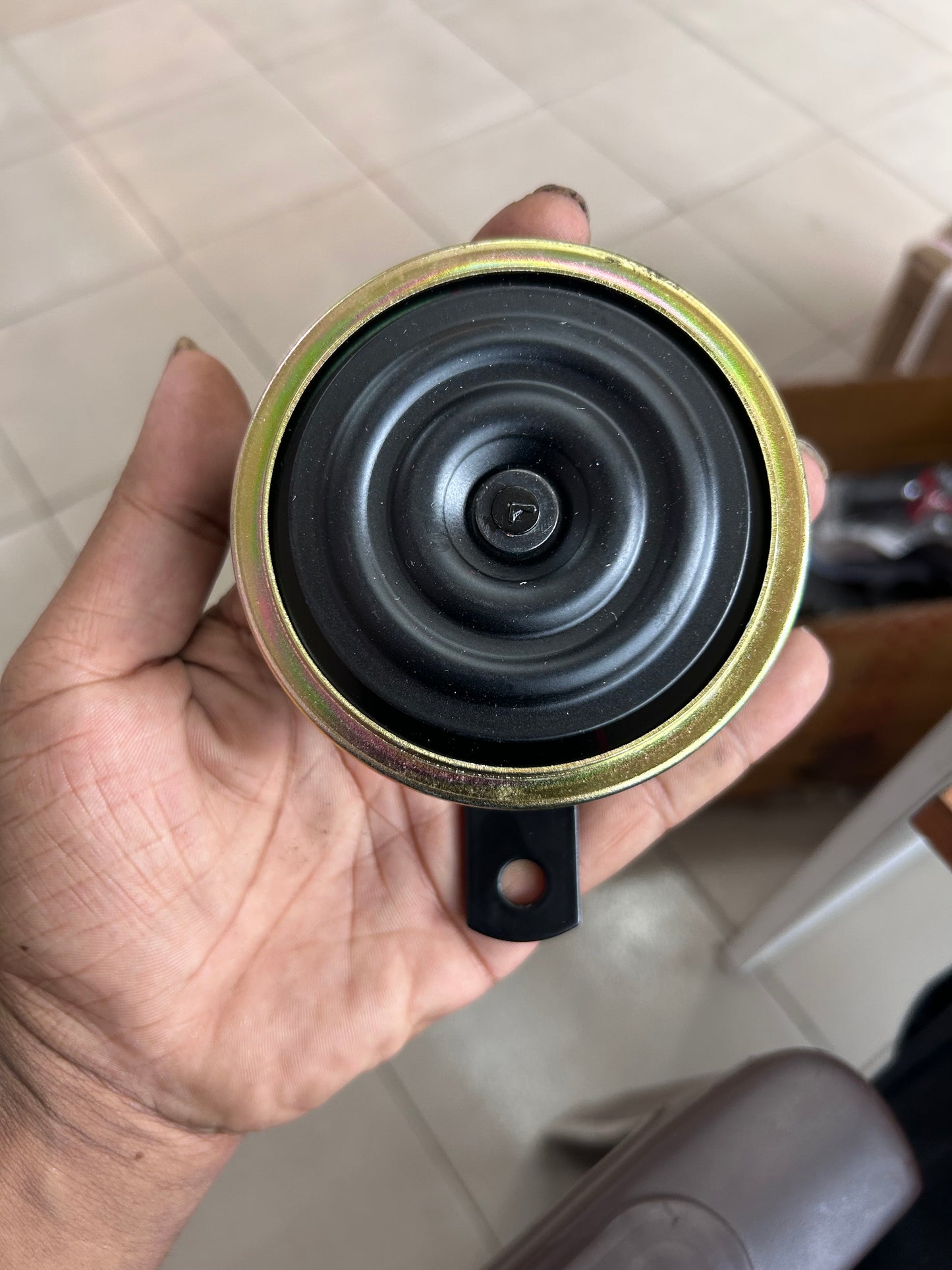 Uno Minda D95 Horn – 12V Black Disc Horn – 95mm – OEM Grade – For Royal Enfield Classic, Bullet, Thunderbird & More