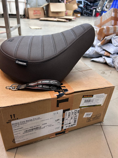 Royal Enfield Brown Signature Rider Seat KXA00344 for Classic 650