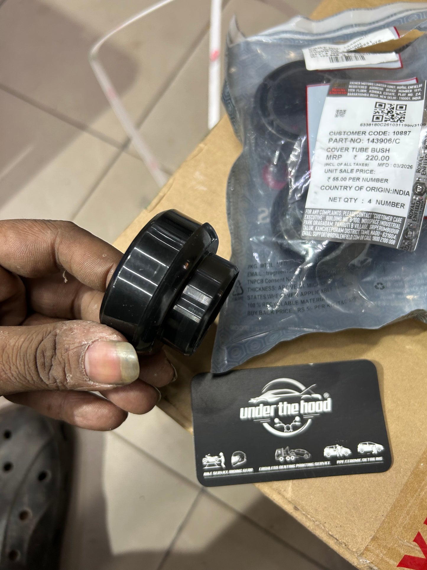 Royal Enfield 143906/C – Front Fork Cover Tube Bush (Dust Cover) for Bullet, Classic, Electra, Thunderbird, Continental GT & Old Models
