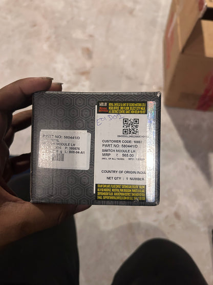 Royal Enfield 580441/D - Switch Module LH | Genuine Left-Hand Switch for Classic 350, Bullet 350, Thunderbird 350 & Interceptor 650 (BSIV Models)