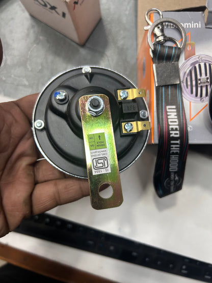 Roots Vibromini 12V Horn – Compact, Loud Horn for Royal Enfield, Bikes & Cars (High/Low Tone)