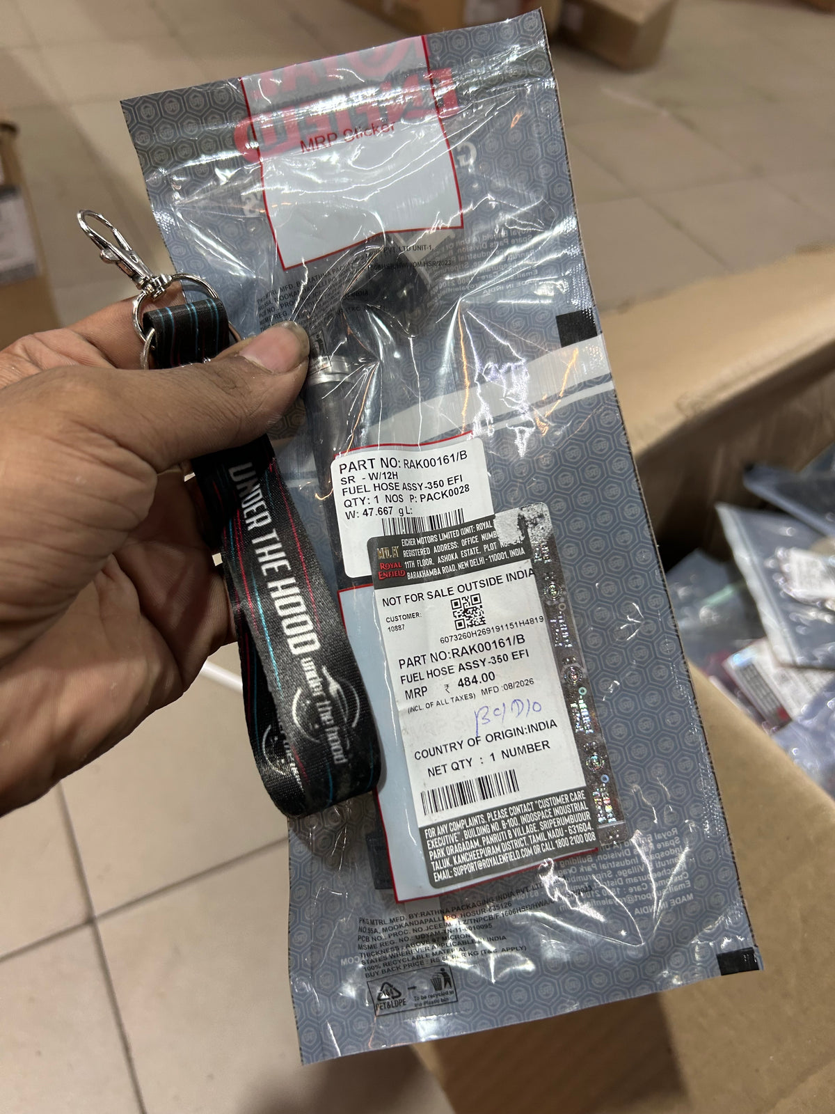 Royal Enfield Classic 350 / Bullet 350 UCE EFI Fuel Hose Assembly – RAK00161/B