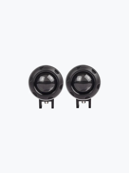 HJG SINGLE LED GREY ROUND LENSE FOG LIGHT PAIR 40W