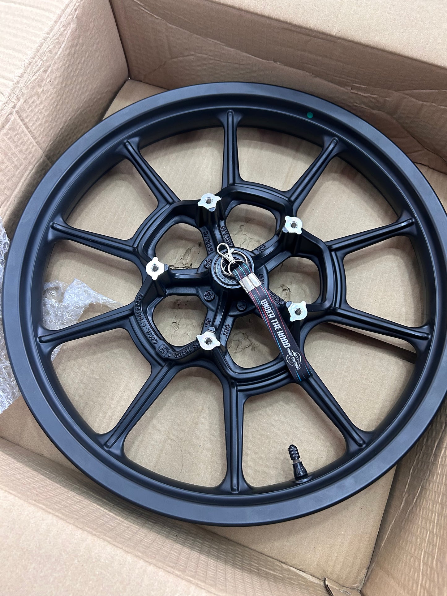 Front Alloy Rim Sub Assembly (Black Alloy) for Royal Enfield Meteor 350 | 1100765/F | Genuine OEM